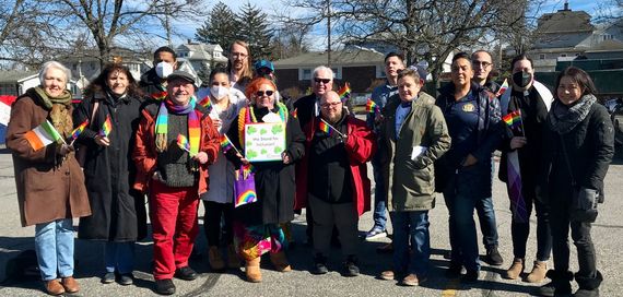 Supporters of LGBT inclusion, including Brendan Fay. Supporters of LGBT inclusion, including Brendan Fay.