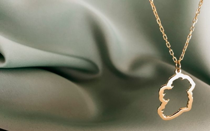 Liwu Jewellery's Map of Ireland Necklace