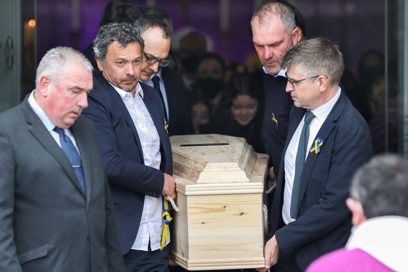 March 29, 2022: Funeral of Pierre Zakrzewski in Dublin. (RollingNews.ie)