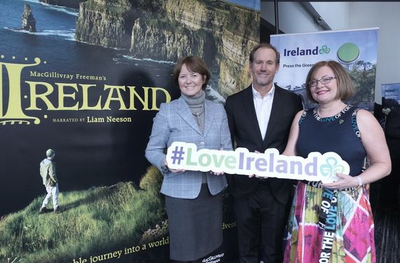 Tourism Ireland Vice President (USA and Canada) Alison Metcalfe, film director Shaun McGillivary and Consul General Helena Nolan Tourism Ireland Vice President (USA and Canada) Alison Metcalfe, film director Shaun McGillivary and Consul General Helena Nolan