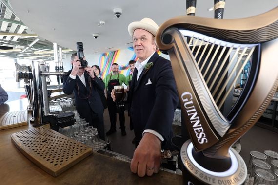 John C. Reilly at the Guinness Storehouse in Dublin.