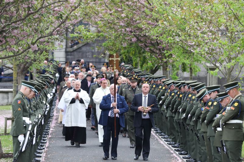 May 4, 2022: s members of the Irish Defence Forces (Soldiers) at the 1916 Annual Arbour Hill Commemoration Ceremony. (RollingNews.ie)