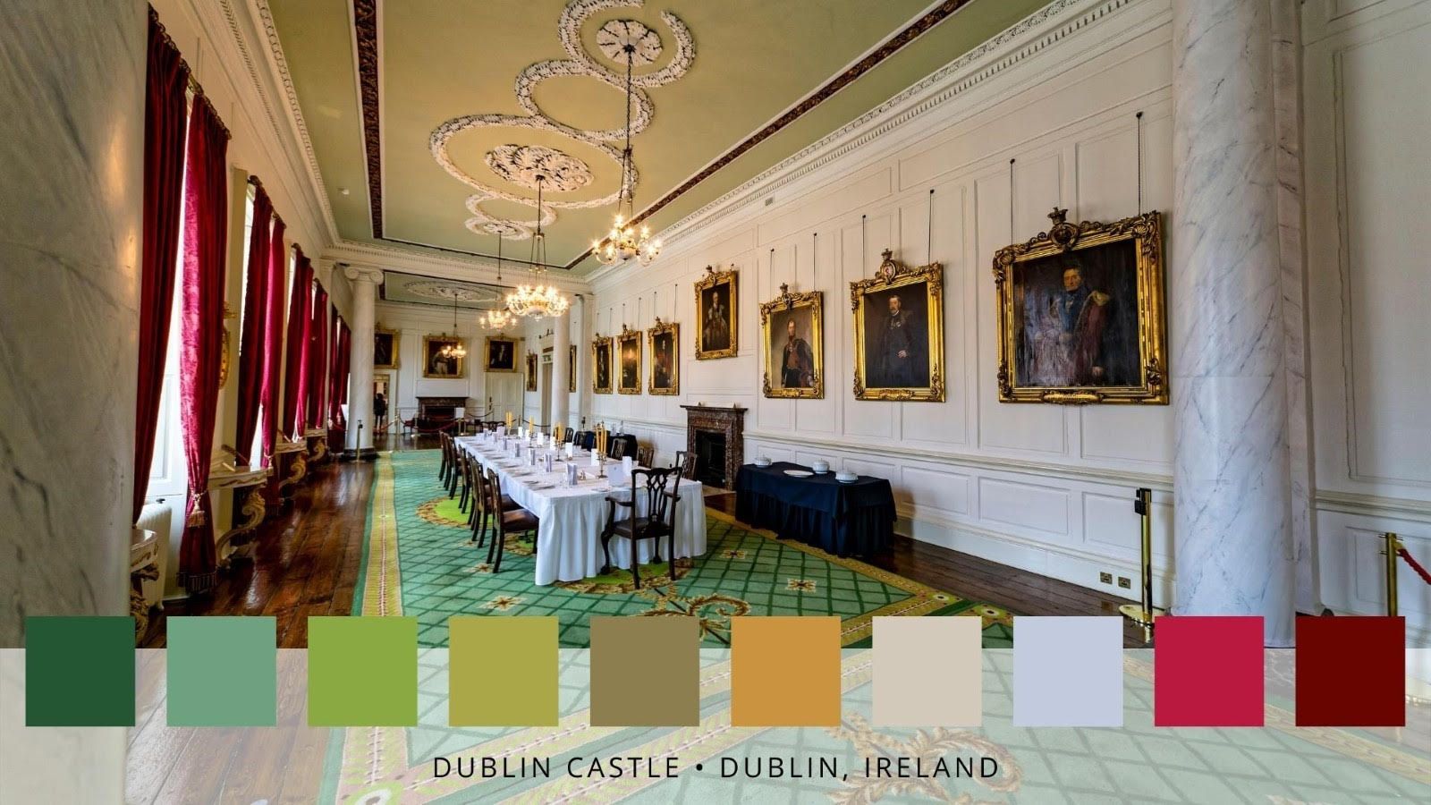 Dublin Castle interior color scheme. CREDIT: Roofing Megastore