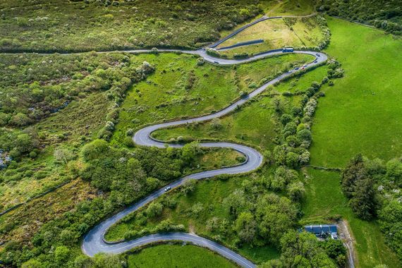 The Corkscrew Hill, The Burren, County Clare. The Corkscrew Hill, The Burren, County Clare.