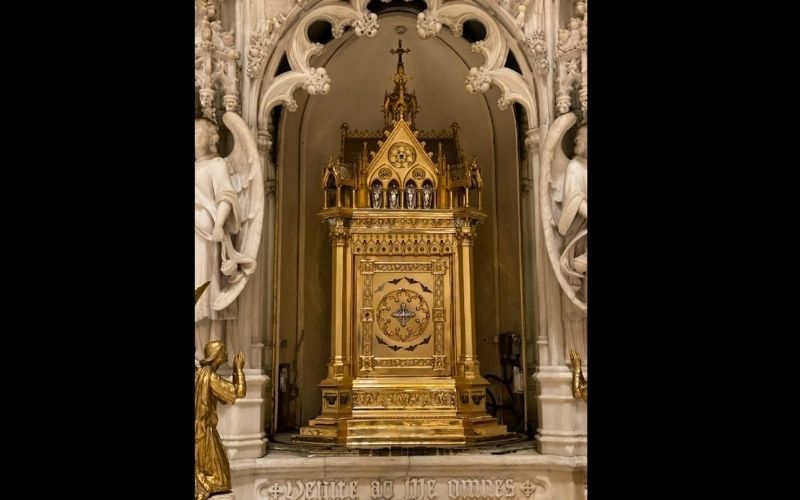 The Tabernacle before it was stolen from St. Augustine Church. (Diocese of Brooklyn / DeSales Media Group)