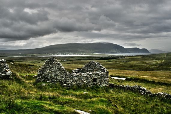 A stone wall cottage in County Mayo.