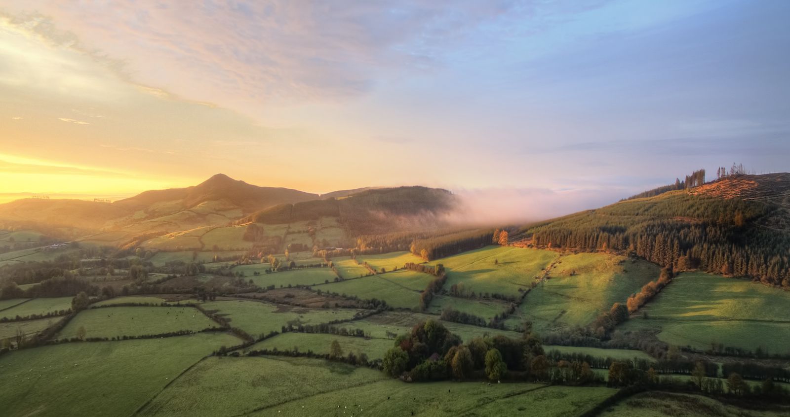 Sunrise on the hill of Cloughjordan, County Tipperary. Sunrise on the hill of Cloughjordan, County Tipperary.