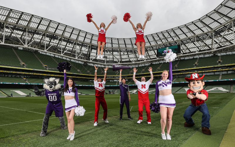 Cheerleaders in Aviva Stadium