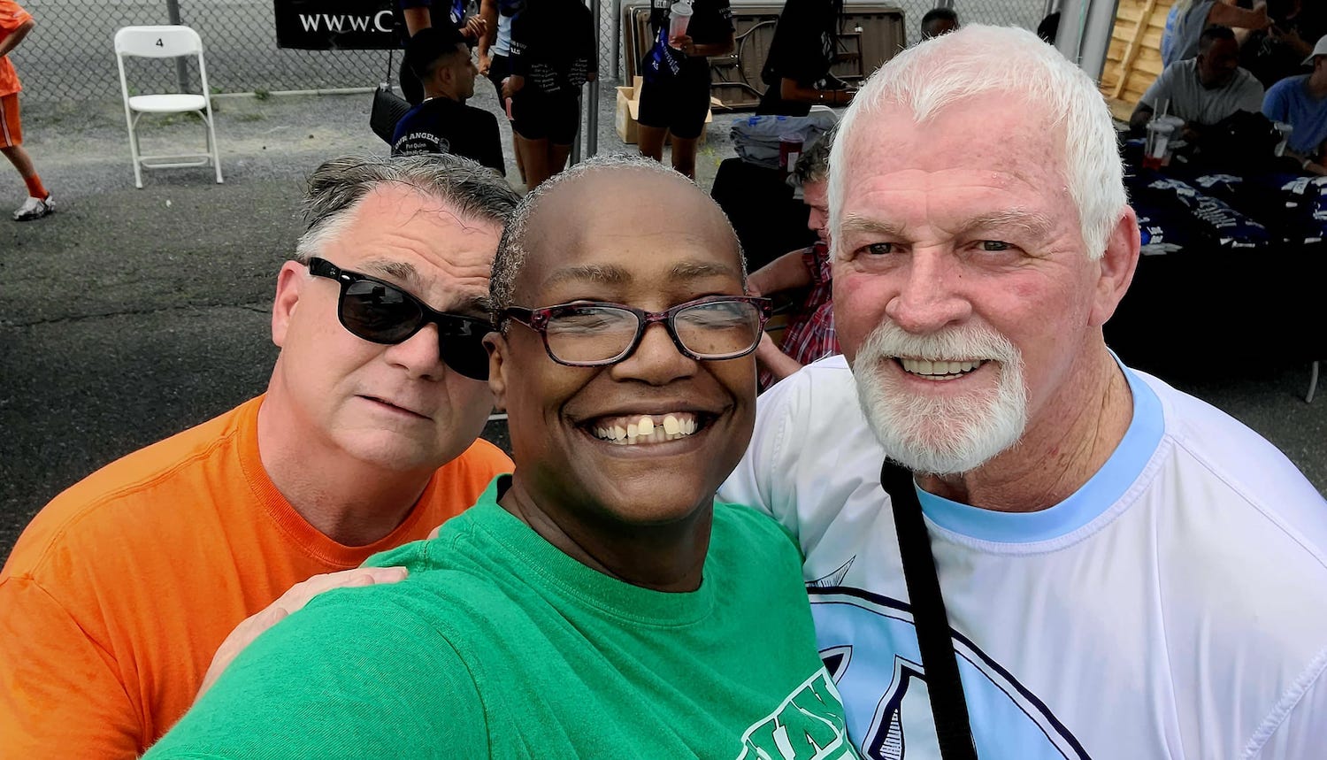 Tommy J. Moore, Donna Davis and Patrick Quinn Senior at Sunday’s Ice Bucket Challenge at Empire City. Tommy J. Moore, Donna Davis and Patrick Quinn Senior at Sunday’s Ice Bucket Challenge at Empire City.