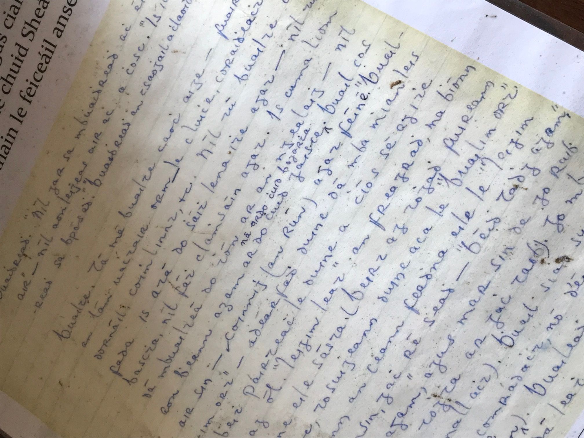 Original longhand manuscript of first Irish to English dictionary