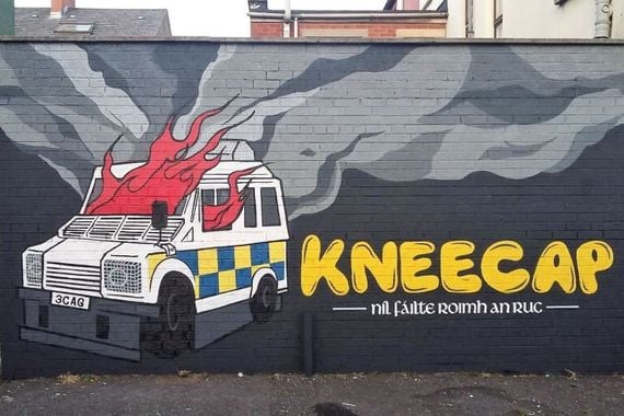 Kneecap's new mural in Belfast. (Courtesy of Kneecap)