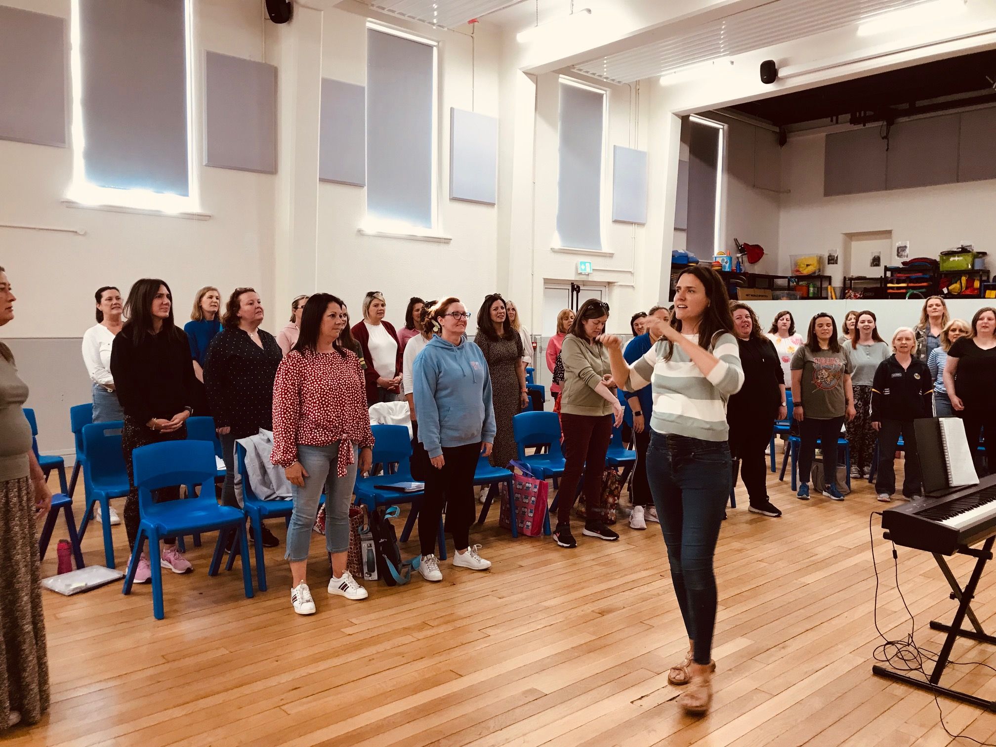 A typical Wednesday evening rehearsal for the Voices of the Boyne
