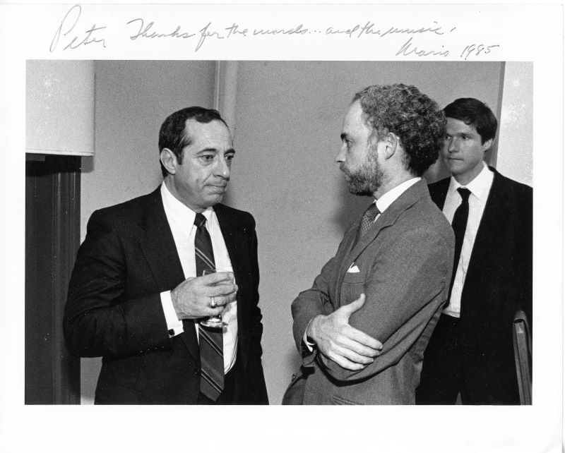 Governor Mario Cuomo and Peter Quinn.