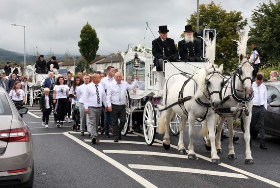 The funeral of Lisa Cash and Christy and Chelsea Cawley. The funeral of Lisa Cash and Christy and Chelsea Cawley.