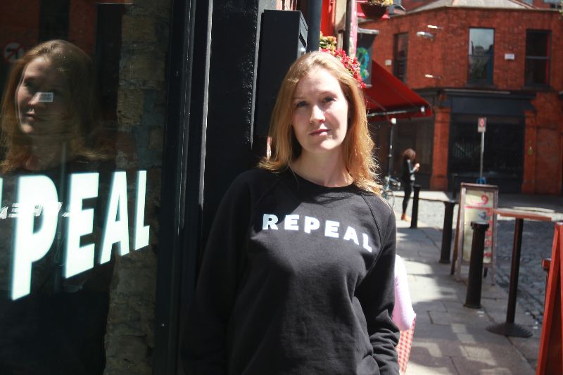 July 1, 2016: Founder of Repeal Project Anna Cosgrave at the first pop up, on East Essex Street, in Dublin. (RollingNews.ie) July 1, 2016: Founder of Repeal Project Anna Cosgrave at the first pop up, on East Essex Street, in Dublin. (RollingNews.ie)