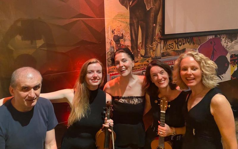 (L to R) Sava Medan, Emma Downes, Liv Monaghan, Sandra Boeuf-Martyn and Gráinne Dunleavy. (L to R) Sava Medan, Emma Downes, Liv Monaghan, Sandra Boeuf-Martyn and Gráinne Dunleavy.