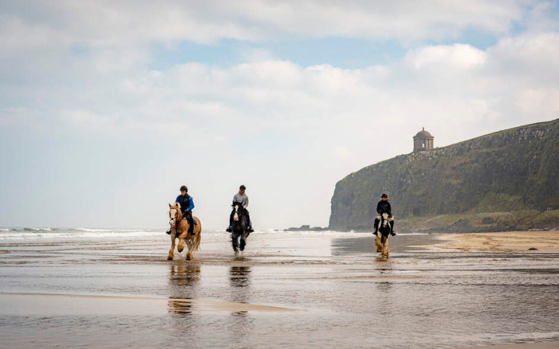 Horse Riding, Downhill Beach, Northern Ireland