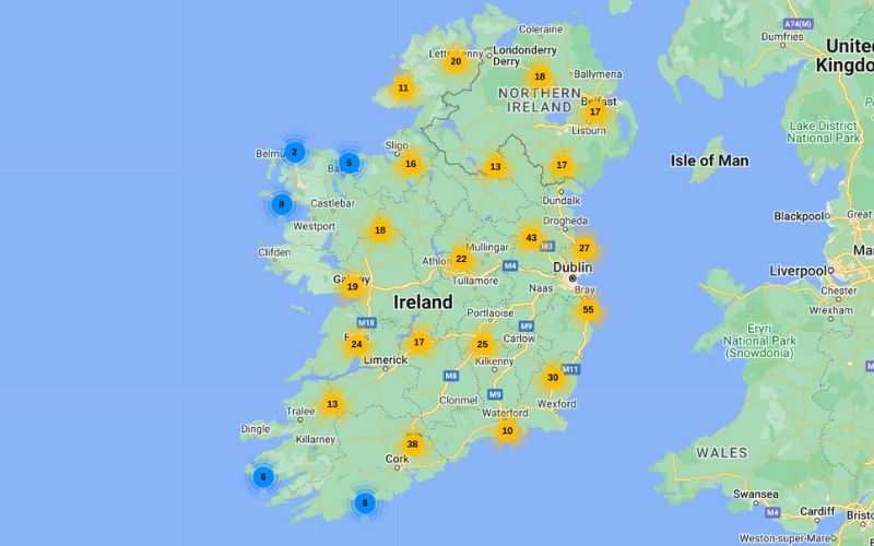 Irish Men's Sheds Association - locations in Ireland.