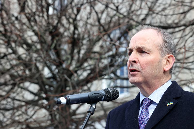 February 24, 2023: Tanaiste Micheal Martin addresses an event at Dublin's GPO marking one year since Russia's invasion of Ukraine. (RollingNews.ie) February 24, 2023: Tanaiste Micheal Martin addresses an event at Dublin's GPO marking one year since Russia's invasion of Ukraine. (RollingNews.ie)