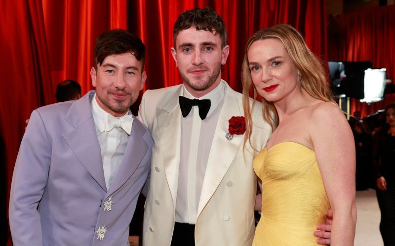 Barry Keoghan, Paul Mescal, and Kerry Condon at the 95th Academy Awards on Sunday night. Getty