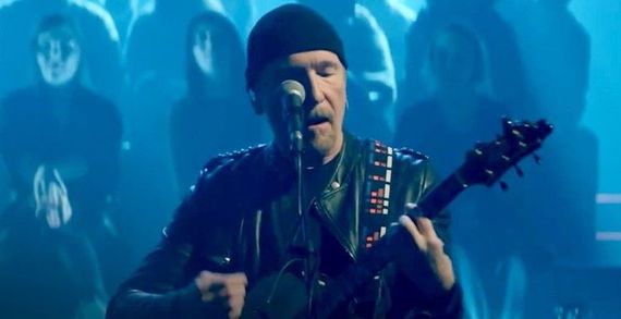 The Edge appears as you have never seen him before in the new Disney+ documentary. The Edge appears as you have never seen him before in the new Disney+ documentary.