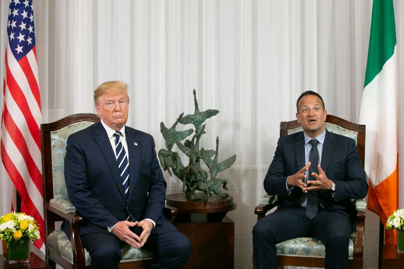 June 5, 2019: President Donald Trump and Taoiseach Leo Varadkar at Shannon Airport in Co Clare. (RollingNews.ie) June 5, 2019: President Donald Trump and Taoiseach Leo Varadkar at Shannon Airport in Co Clare. (RollingNews.ie)