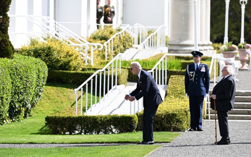 Biden attempts to coax Misneach out of hiding. Getty