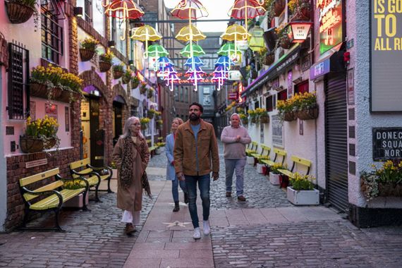 A walking tour of Belfast. A walking tour of Belfast.