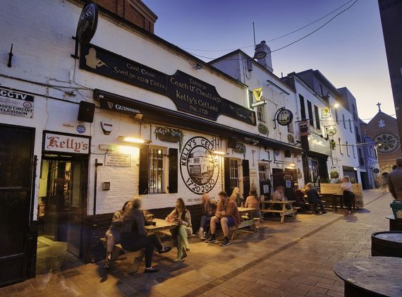 Outside Kelly's Cellar Bar in Belfast. Outside Kelly's Cellar Bar in Belfast.