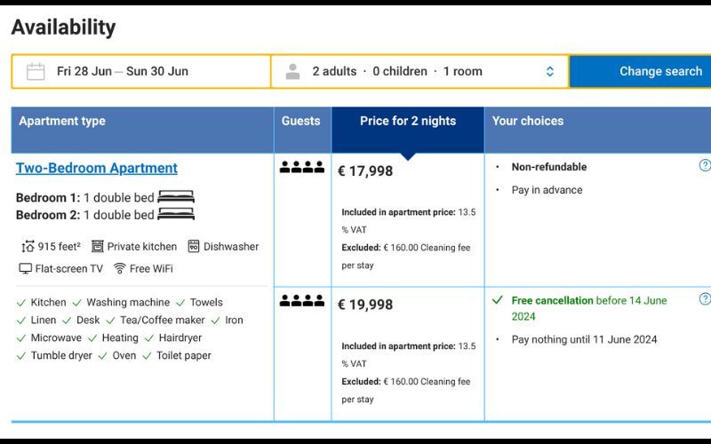 A June 23 screengrab of the Booking.com apartment listing for the weekend Taylor Swift brings her tour to Dublin. A June 23 screengrab of the Booking.com apartment listing for the weekend Taylor Swift brings her tour to Dublin.