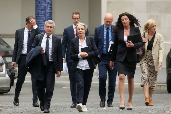 June 28, 2023: RTÉ Board members leaving Leinster House after the Oireachtas Media Committee. (RollingNews.ie) June 28, 2023: RTÉ Board members leaving Leinster House after the Oireachtas Media Committee. (RollingNews.ie)