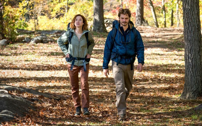 Ellie Kemper as Helen and Luke Grimes as Jake in "Happiness for Beginners." (Barbara Nitke / Netflix) Ellie Kemper as Helen and Luke Grimes as Jake in "Happiness for Beginners." (Barbara Nitke / Netflix)
