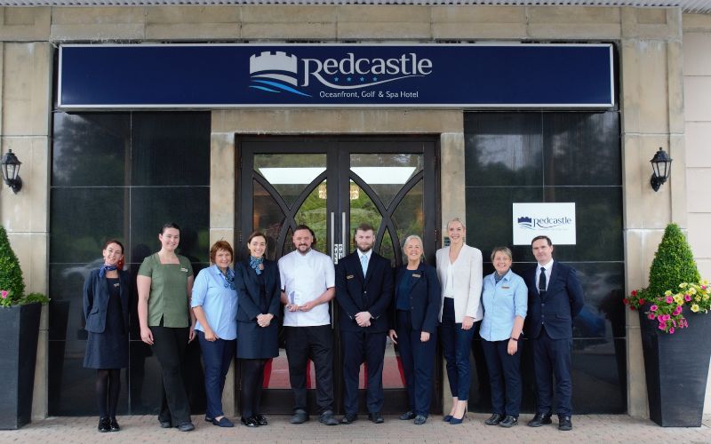 Redcastle Hotel staff. Redcastle Hotel staff.