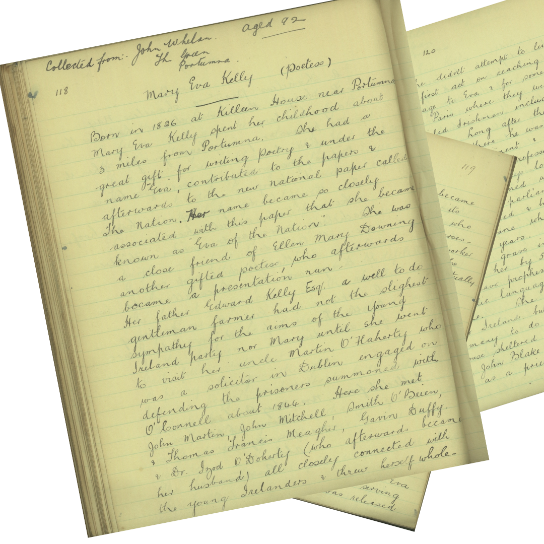 John Whelan, Portumna, Essay National Folklore Collection, The Schools' Collection 57:118-120.