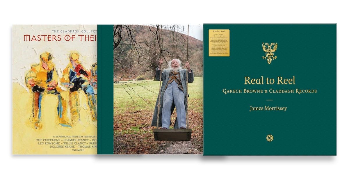The book cover of "Real to Reel: Garech Browne & Claddagh Records" by James Morrissey. The book cover of "Real to Reel: Garech Browne & Claddagh Records" by James Morrissey.