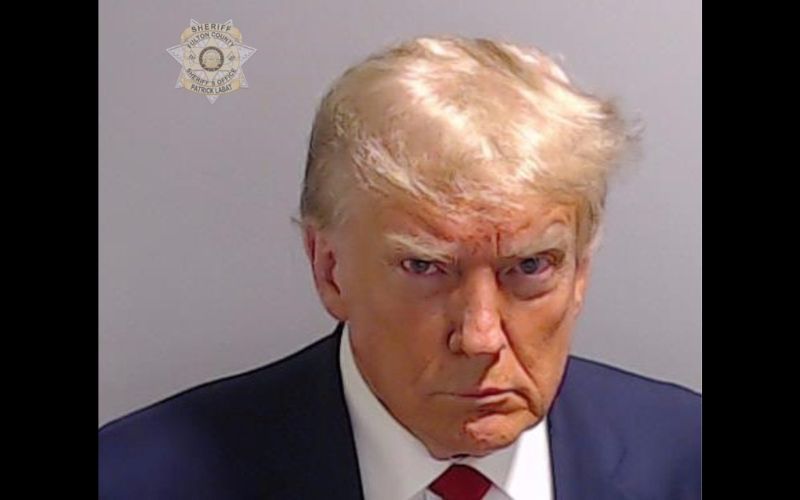 August 24, 2023: Former US President Donald Trump poses for his booking photo at the Fulton County Jail in Atlanta, Georgia. (Getty Images) August 24, 2023: Former US President Donald Trump poses for his booking photo at the Fulton County Jail in Atlanta, Georgia. (Getty Images)