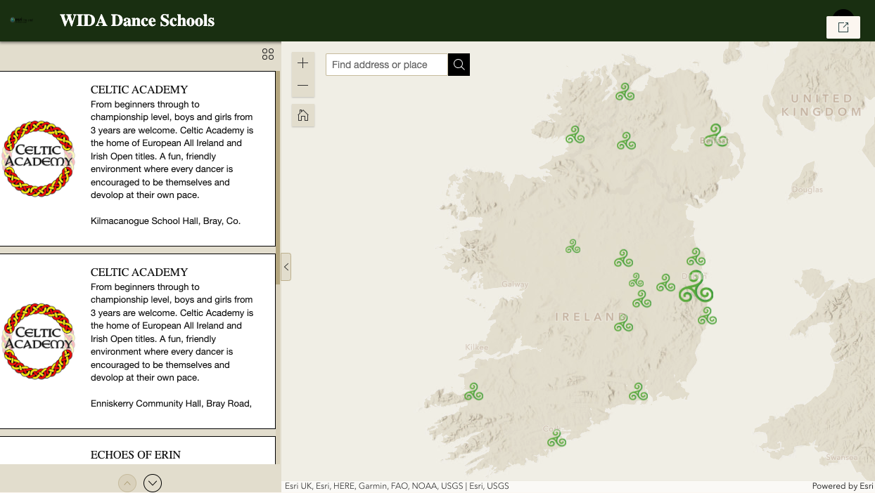 The Story of Irish Dance via ESRI.