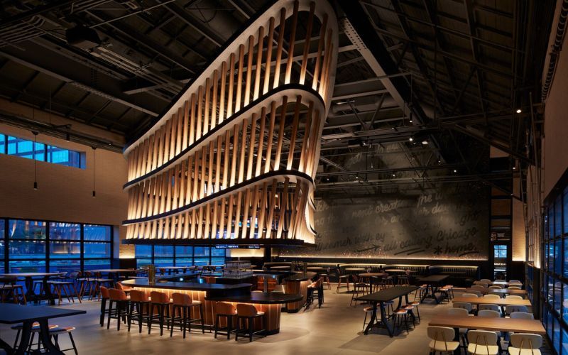 The restaurant at the Guinness Open Gate Brewery Chicago. (Kendall McCaugherty) The restaurant at the Guinness Open Gate Brewery Chicago. (Kendall McCaugherty)