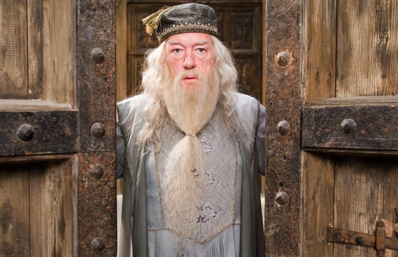 Michael Gambon as Dumbledore.