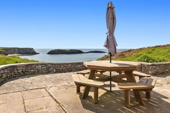 The view from the patio at Annestown House, Waterford. The view from the patio at Annestown House, Waterford.