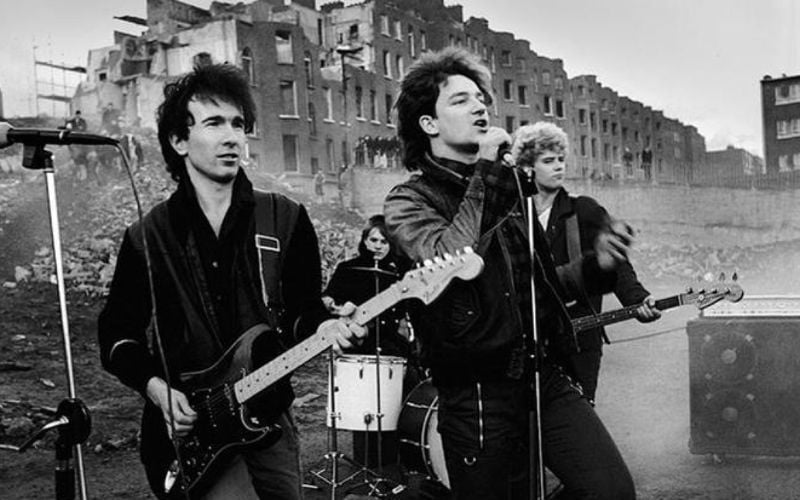 A U2 promo shot for "War". A U2 promo shot for "War".