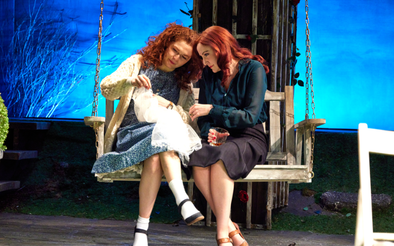 Meg Hennesy and Sarah Street in Irish Repertory Theatre's production of Aristocrats (c) Jeremy Daniel