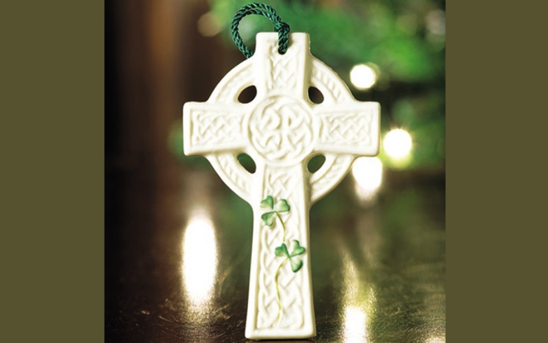Belleek Saint Patrick’s Cross Ornament