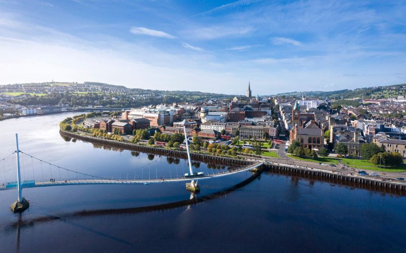 The Peace Bridge, in Derry.