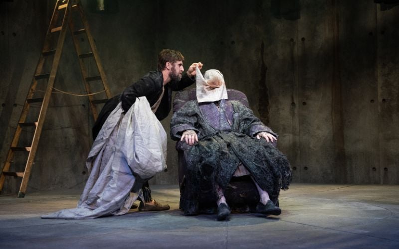 Aaron Monaghan and Rory Nolan in "Endgame" at the Irish Arts Center.  (HanJie Chow) Aaron Monaghan and Rory Nolan in "Endgame" at the Irish Arts Center.  (HanJie Chow)