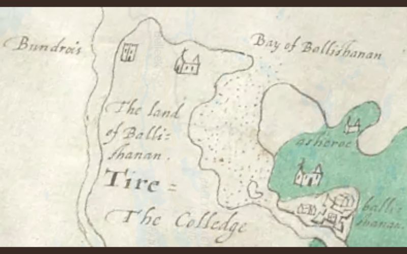 From L-R: Bundrowes Castle (Magheracar, Bundoran), Finner Church, Ballyshannon Castle & Assaroe. From L-R: Bundrowes Castle (Magheracar, Bundoran), Finner Church, Ballyshannon Castle & Assaroe.
