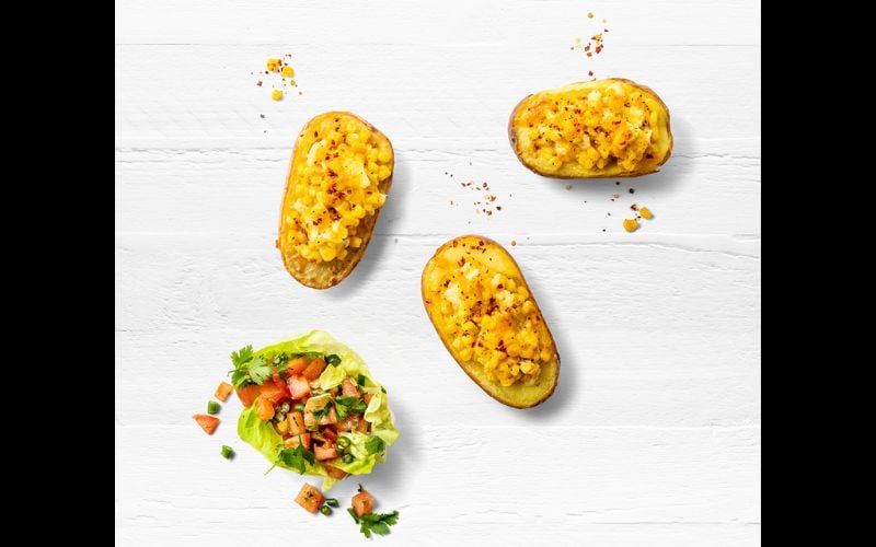 Mexican-Style Stuffed Potato Skins recipe from Bord Bia. Mexican-Style Stuffed Potato Skins recipe from Bord Bia.