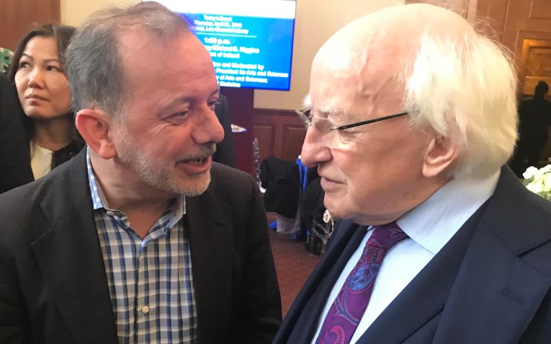 Brendan Fay (L) and President of Ireland Michael D Higgins. (Courtesy Brendan Fay)