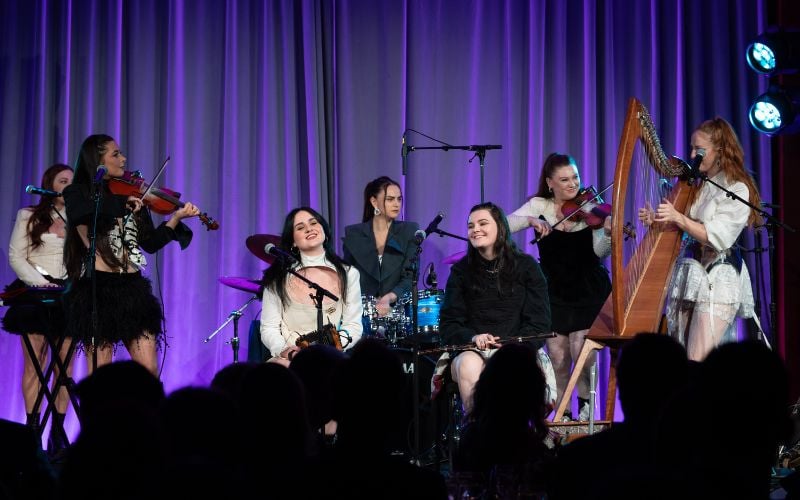 All-female Irish traditional supergroup BIIRD performs. Photo by Nir Arieli.