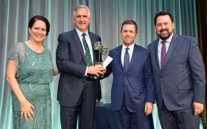 IAC Vice Chair Pauline Turley, honoree Robert A. Bradway, Declan Kelly, and IAC Executive Director Aidan Connolly. Photo by Nir Arieli.